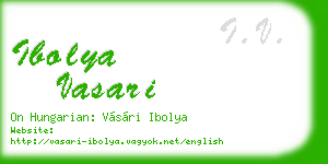 ibolya vasari business card