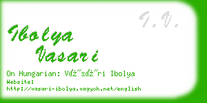 ibolya vasari business card